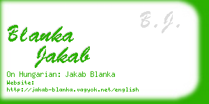 blanka jakab business card